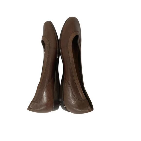 Hush Puppies Chocolate Leather Flats Ballet Shoes Women's Size 10 - Picture 12 of 12